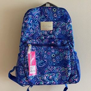 NWT Lilly Pulitzer Backpack Bahia Backpack Lapis Lazuli Take It Slow